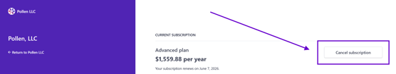 cancel subscription