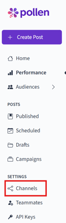 channels tab