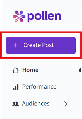 create a post button x