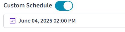 custom schedule