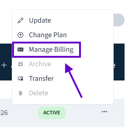 manage billing