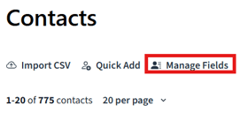 manage fields